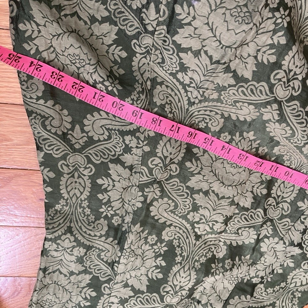 Homemade Brocade Green Renaissance Maxi Dress Whimsigoth Damask Corset Medieval - Picture 15 of 16
